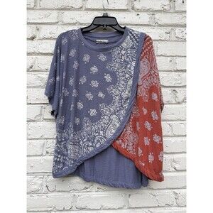 We The Free By Free People Womens Dusk To Dawn Bandana Print Top Size SmaPaisley